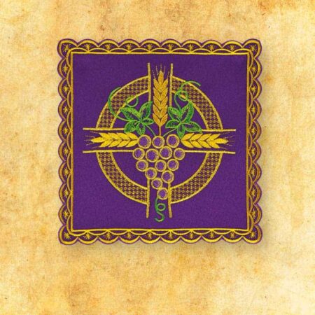 Palka Haftowana Fioletowa Nr 46