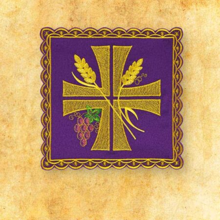 Palka Haftowana Fioletowa Nr 47