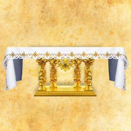 Obrus Haftowany "Krzyże W Kwadracie" Kolorowe