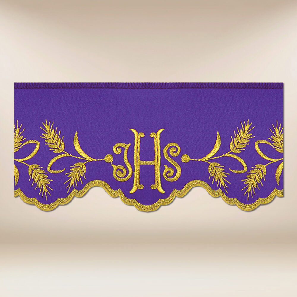 Pizzo ricamato viola 590cm