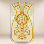 Casula romana ricamata con il simbolo dell'Agnello