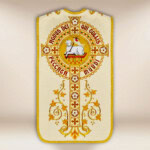 Casula romana ricamata con il simbolo dell'Agnello