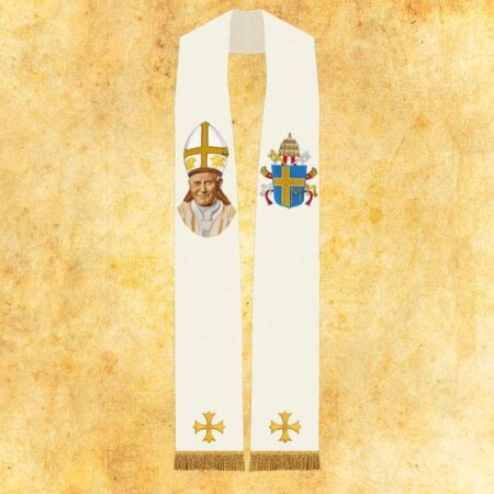 Ornat Złoty Z Wizerunkiem Haftowanym "Św. Jan Paweł Ii"