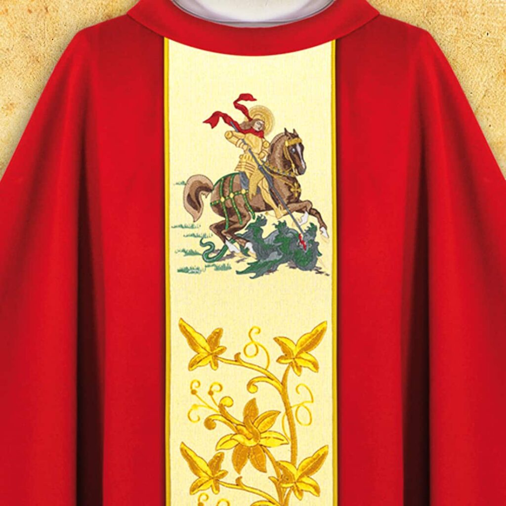Casula con immagine di san Giorgio