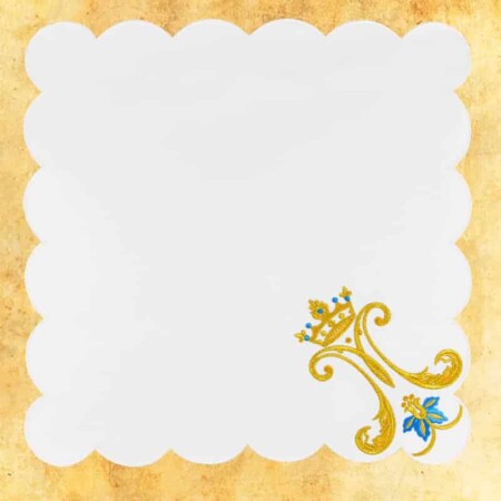 Tovaglia liturgica mariana per altare 32×32