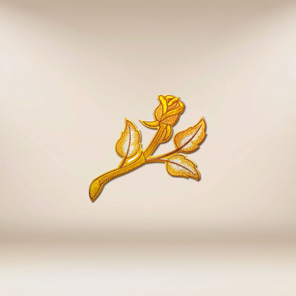 aplikacja haftowana Róża Złota