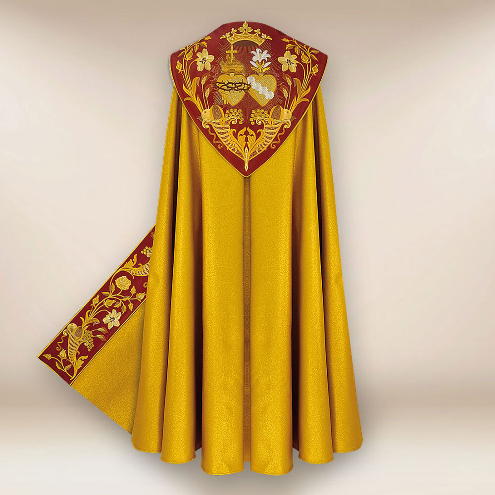 Kapa liturgiczna Serce Jezusa i Maryi