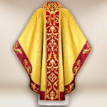 Casula liturgica ricamata oro