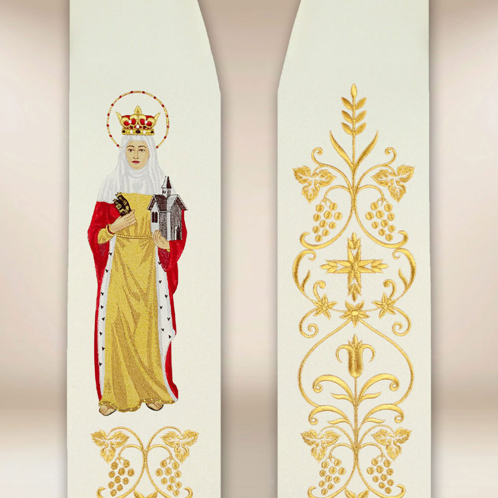 Stola ricamata con l'immagine di Santa Edvige
