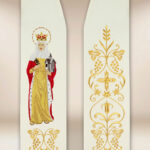 Stola ricamata con l'immagine di Santa Edvige