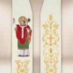 Stola ricamata con l'immagine di San Stanislao
