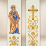 Stola ricamata con l'immagine di San Pietro