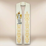 Stola ricamata con l'immagine di Michele Arcangelo del Monte Gargano