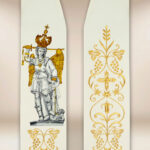 Stola ricamata con l'immagine di Michele Arcangelo del Monte Gargano