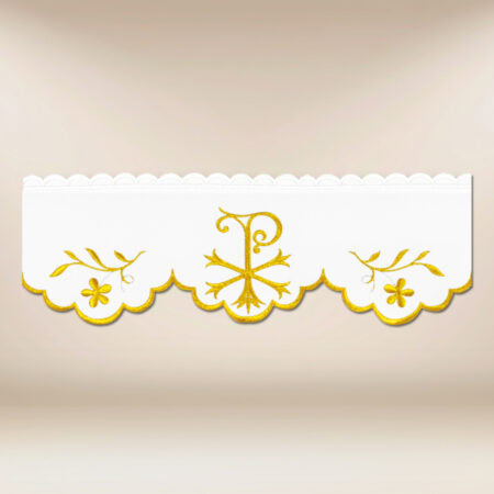 Coroncina ricamata con delicato ricamo dorato