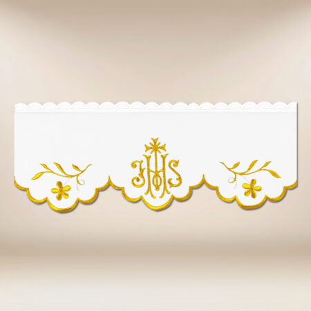 Coroncina ricamata con delicato ricamo dorato