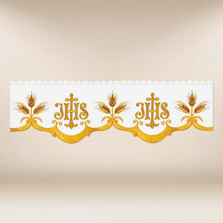 Coroncina ricamata con delicato ricamo dorato