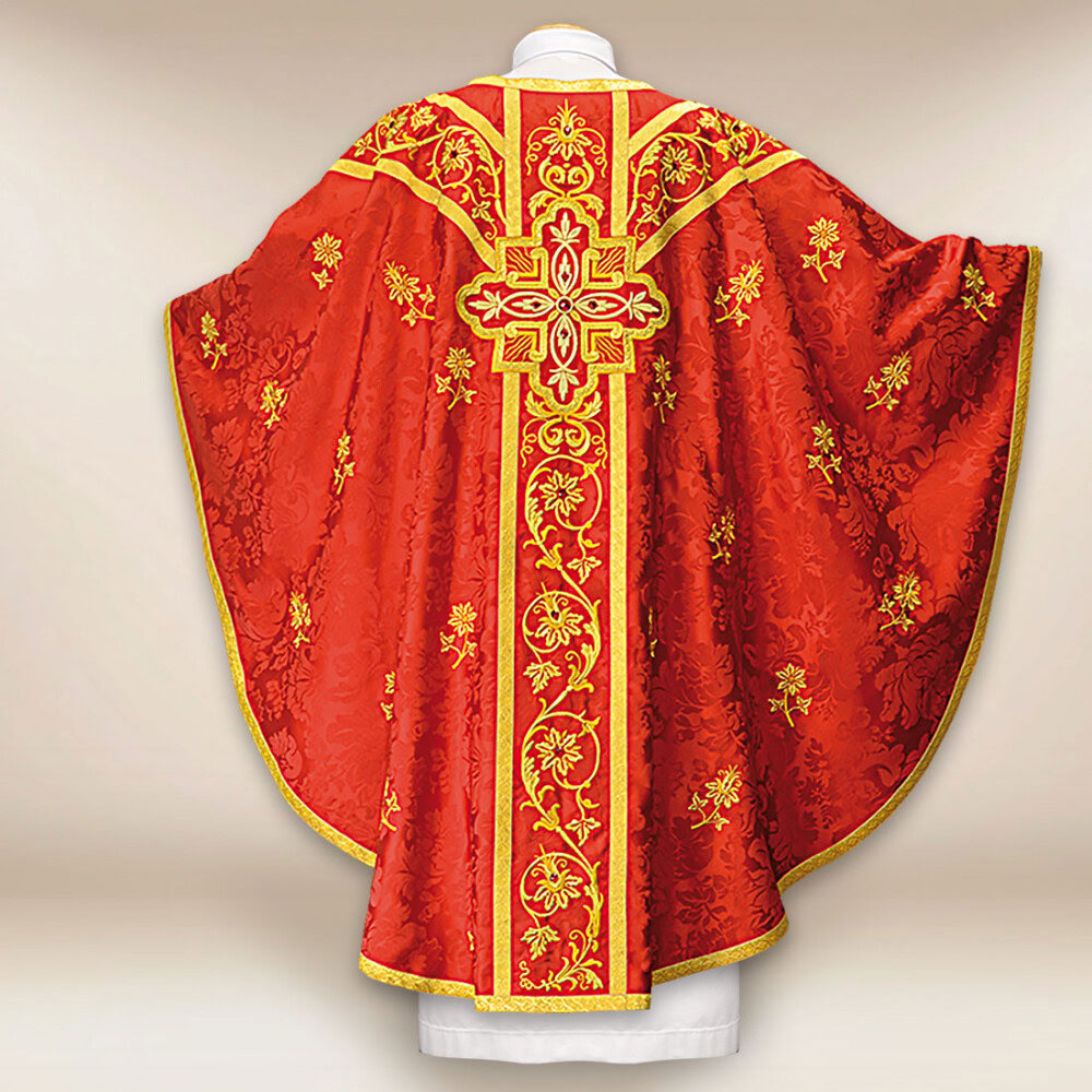Casula ricamata rossa IHS