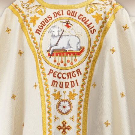 Paramento ricamato Agnello di Dio premium