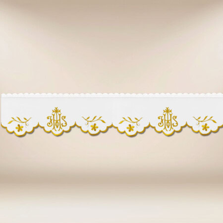 Coroncina ricamata con delicato ricamo dorato