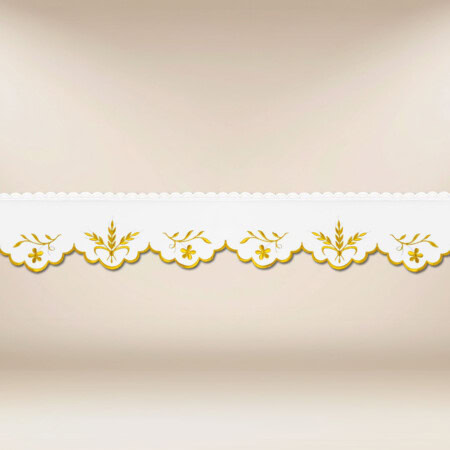 Coroncina ricamata con delicato ricamo dorato