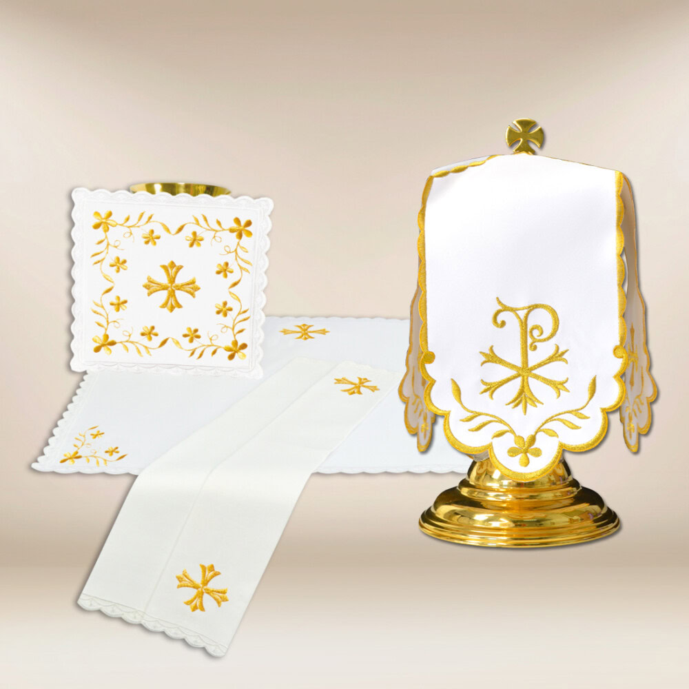Set biancheria liturgica e conopeo copri pisside