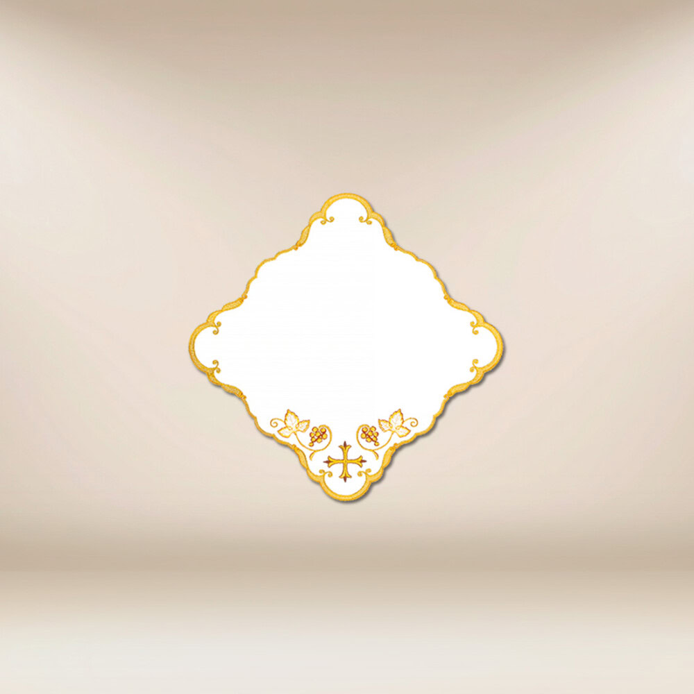 tovaglietta ricamata dorata 32x32 cm