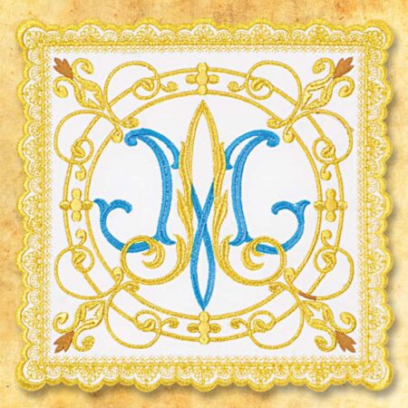 Palka bogato haftowana złotą nicią