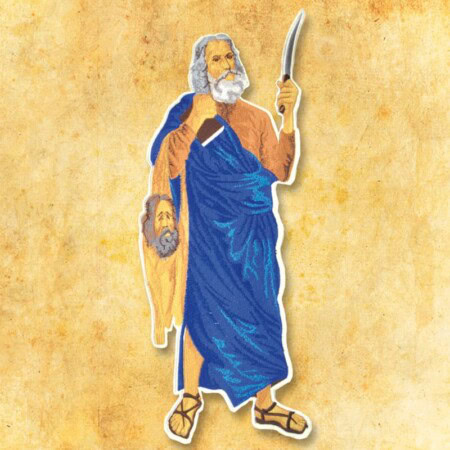 Applicazione ricamata Santo Bartolomeo