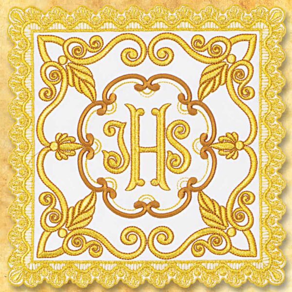 Palka bogato haftowana złotą nicią