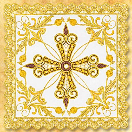 Palka bogato haftowana złotą nicią