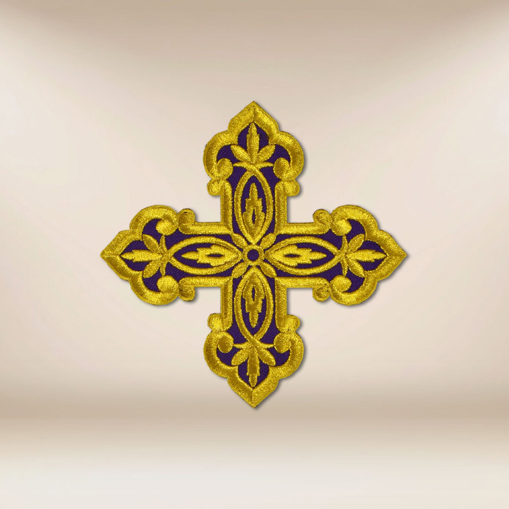 applicazione ricamata croce