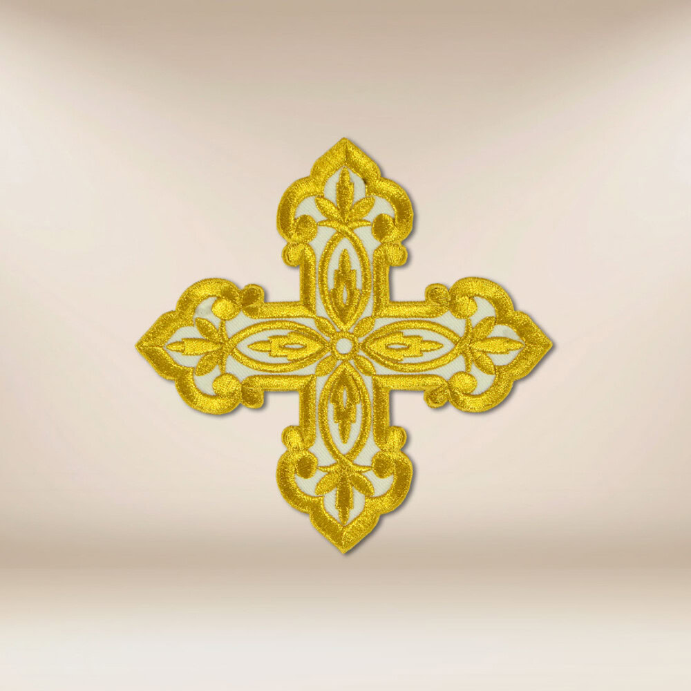 applicazione ricamata croce