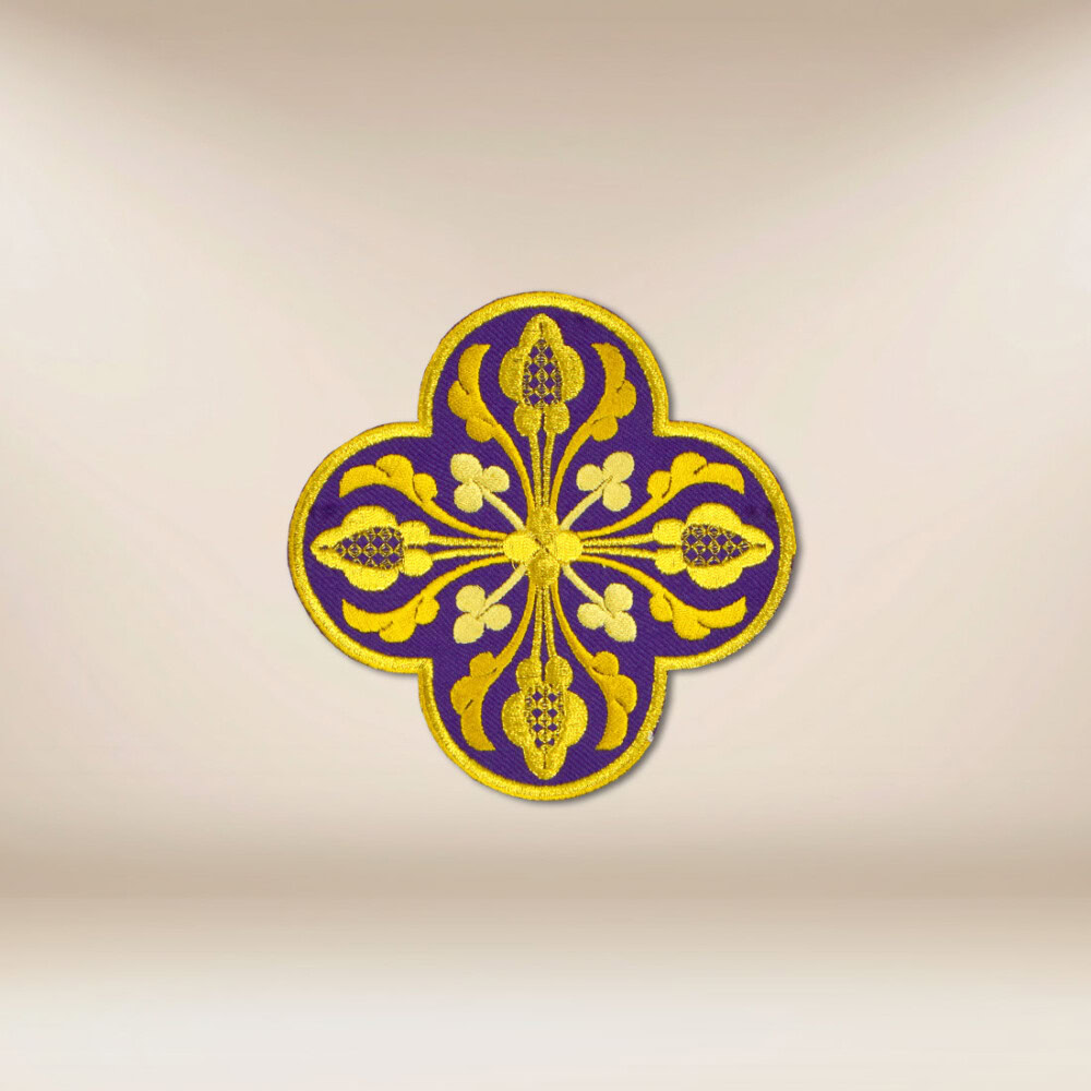 applicazione ricamata croce