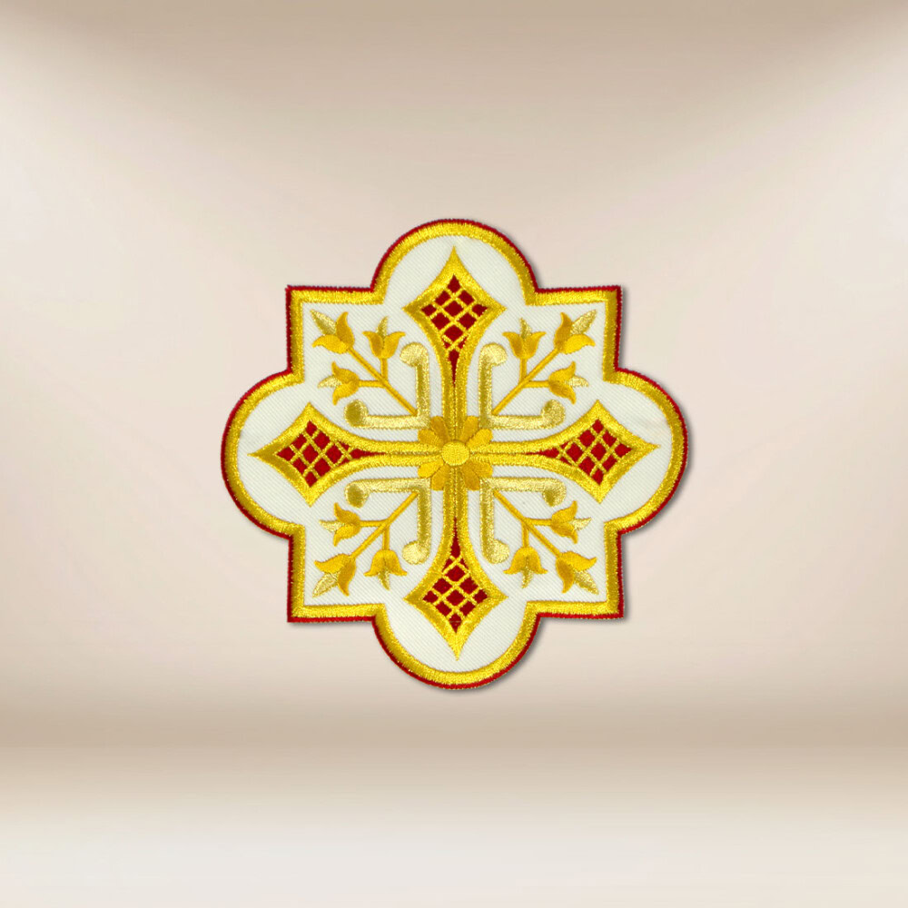 applicazione ricamata croce