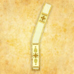 Stola diaconale ecru ricamata con croci