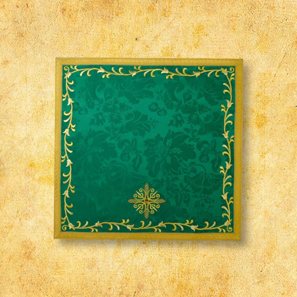 Velo liturgico per il calice verde