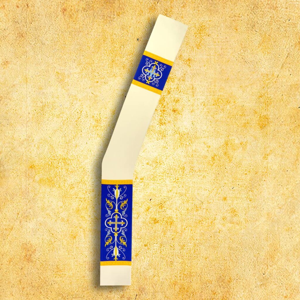 Stola ricamata diaconale mariana