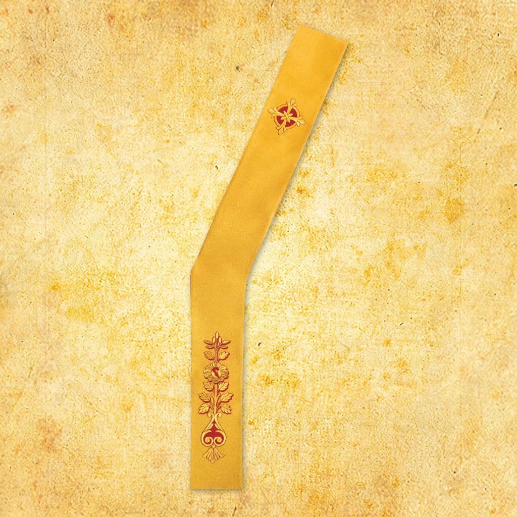 Stola diaconale ricamata