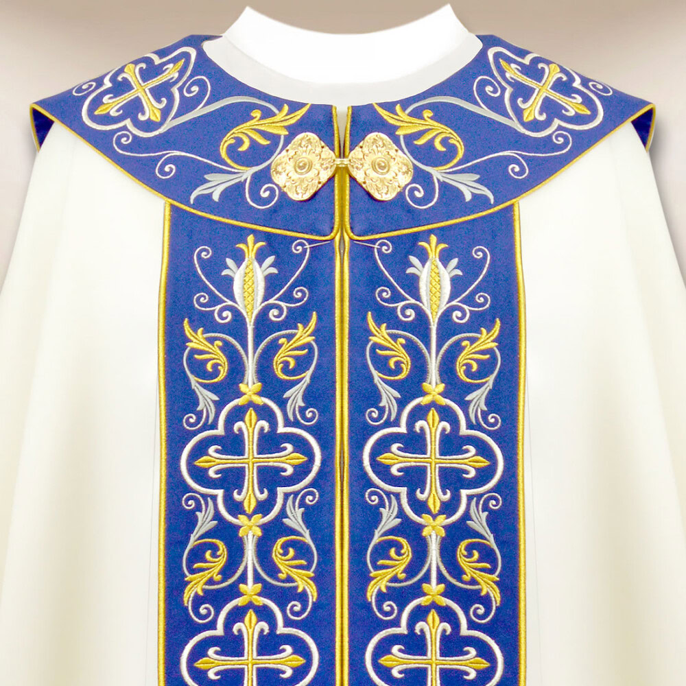Piviale liturgico Mariano ricamato