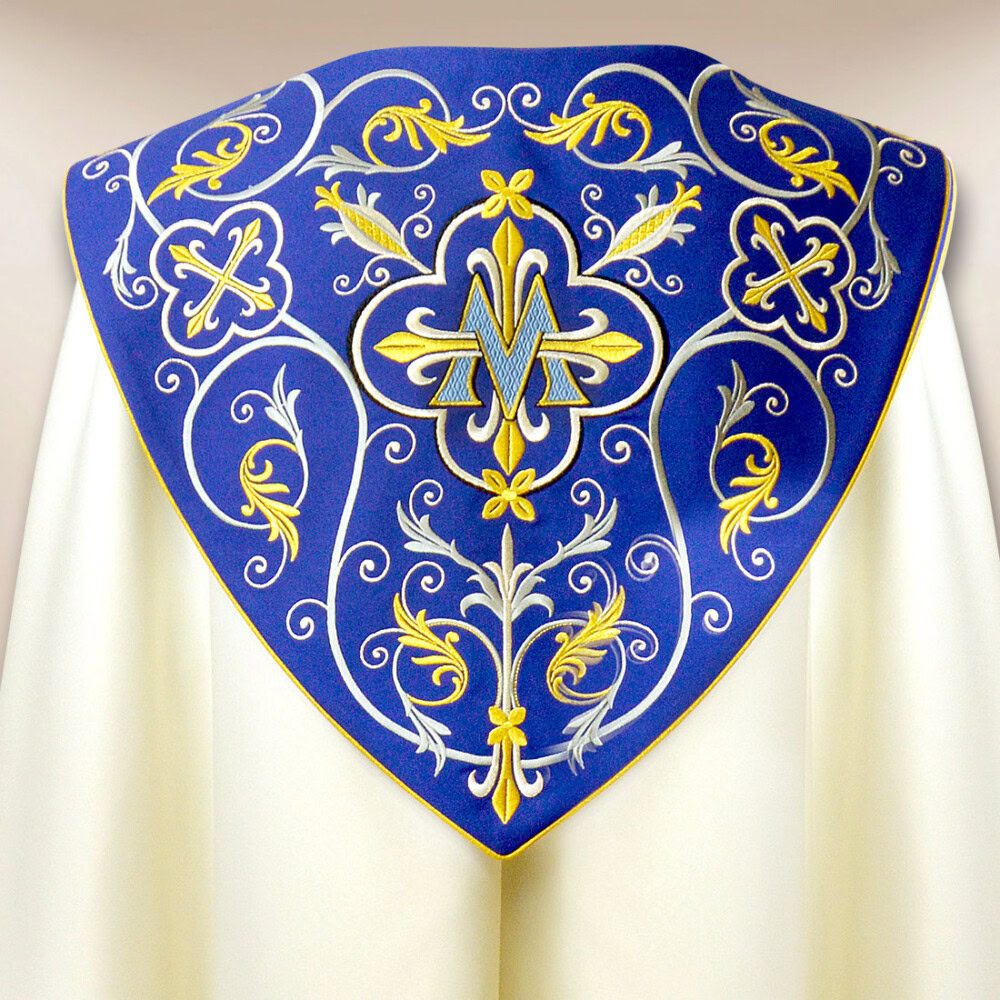 Piviale liturgico Mariano ricamato