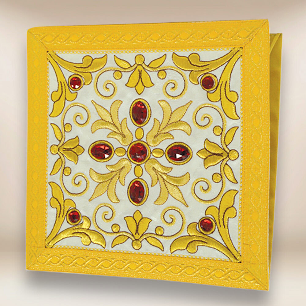 Borsa liturgica ricamata ecru