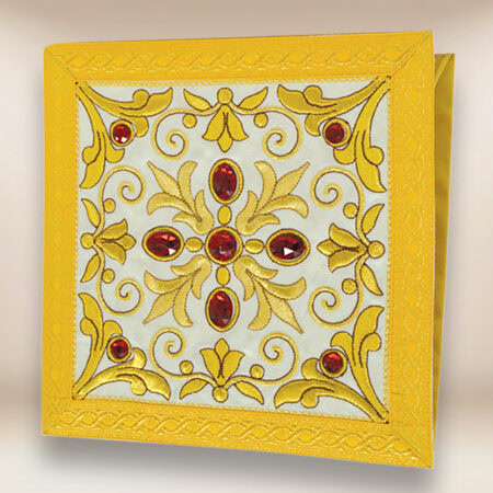 Borsa liturgica ricamata ecru