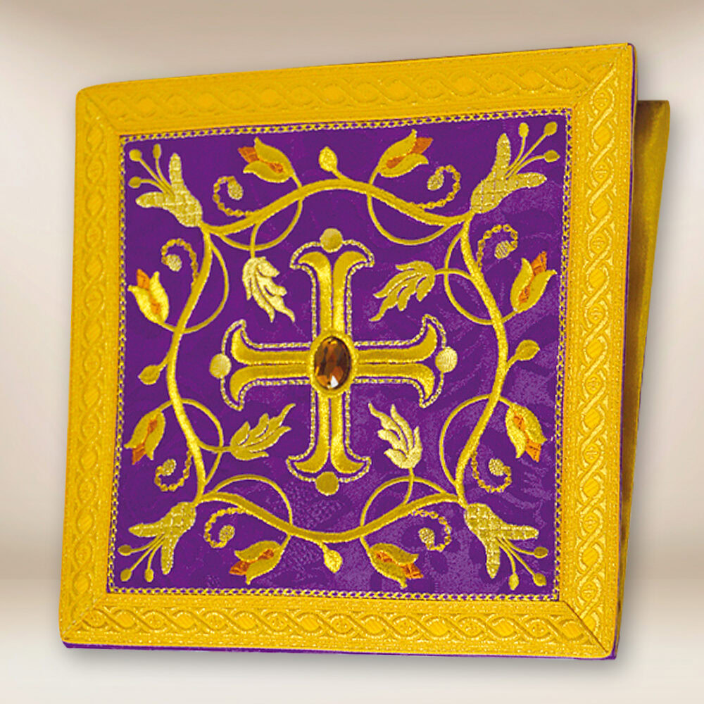 Borsa ricamata viola