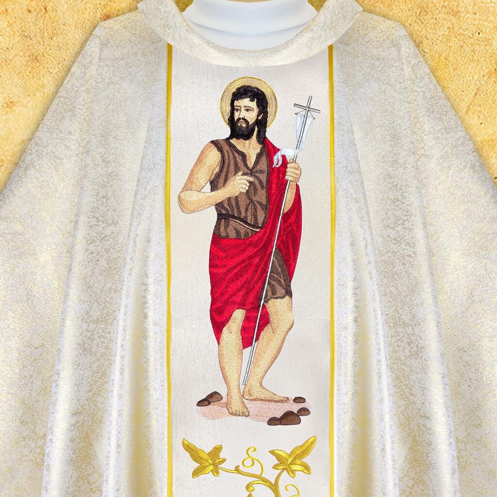 Casula ricamata San Giovanni Battista