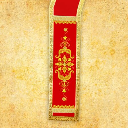 Stole sacerdotali rosse ricamate
