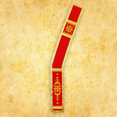 Stole sacerdotali rosse ricamate