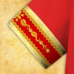 Dalmatica liturgica rossa ricamata