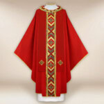 Casula ricamata rossa