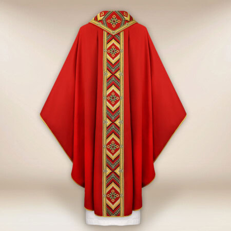 Casula ricamata rossa
